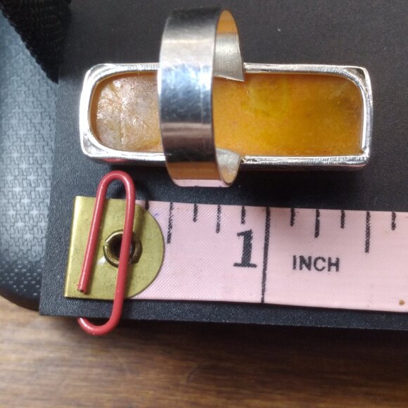 Titanium Druzy 925 Silver Plated  Ring  Size 8.5 - Picture 3 of 5